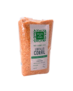 Lentilles Corail (1kg) | GRAIN DE FRAIS