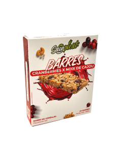 Barres Céréales Cranberries Noix Cajou *4 (160gr) | SAINPLEAT