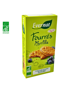 Biscuits Fourrés A La Myrtille BIO (175gr) | EVERNAT