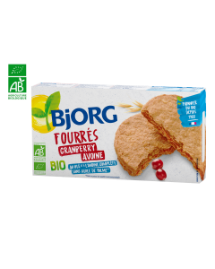 Biscuits Fourrés Cranberry Avoine BIO (175gr) | BJORG