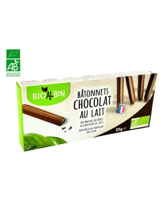Biscuits Bâtonnets Chocolat Lait BIO (125gr) | BIO AL BON