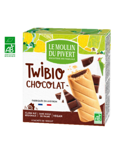 Biscuits Fourres Au Chocolat TwiBIO BIO 6X1 Sachets 150G MOULIN DU PIVERT