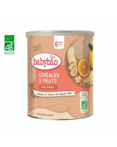 Cereales 3 Fruits Avec Quinoa Babybio Bio Des 6 Mois 220G Babybio