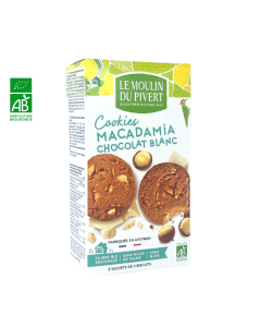 Cookies Macadamia Chocolat Blanc BIO (175gr) | MOULIN DU PIVERT
