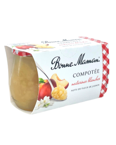 Compotées Nectarine Blanche Jasmin (2*130gr) | BONNE MAMAN