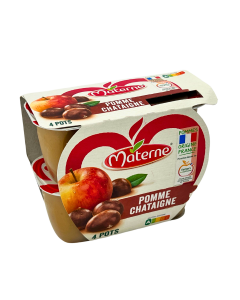 Compotes Pomme Châtaigne (4*100gr) | MATERNE
