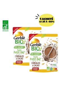 Lot Chocolat Poudre Céréales BIO (2*240gr) | GERBLE BIO