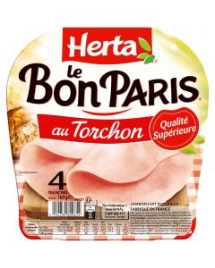 Jambon Le Bon Paris Torchon 4 Tranches (160gr) | HERTA