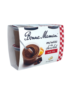 Mousses Chocolat Noir Intense (4*50gr) | BONNE MAMAN