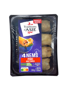 Nems Porc (4*70gr) | TRADITIONS D'ASIE