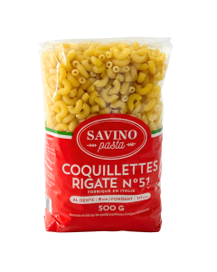 Pâtes Coquillettes Rigate N°51 (500gr) | SAVINO PASTA