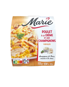 Poulet Crème Champignons Farfalles (280gr) | MARIE