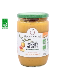 Puree De Pommes Mangues Demeter BIO 630G CÔTEAUX NANTAIS
