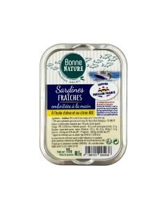 Sardines Fraîches Huile Olive Citron (115gr) | BONNE NATURE