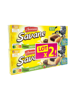 Gâteaux Fourrés Chocolat Noisette Savane (2*378gr) | BROSSARD