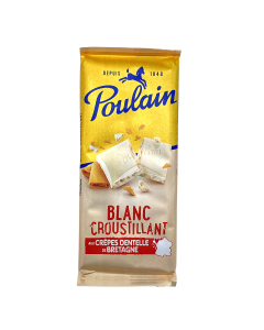 Tablette Chocolat Blanc Croustillant Crêpe (95gr) | POULAIN