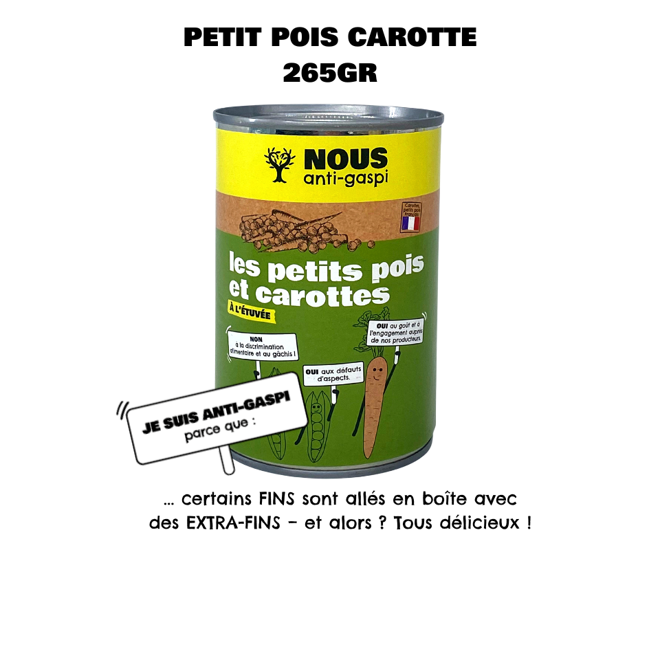 Petits pois carottes NOUS anti-gaspi